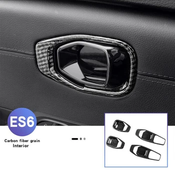 Для Nio ES6 EC6 2019 2020 2021 2022 Аксессуары ABS Карбоновая внутренняя дверная Чаша Автомобиля защитная рамка Панель Крышка отделка украшение