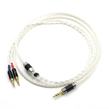 Высококачественный Штекер 2x2,5 мм, 152 Сердечника, Посеребренный кабель для обновления наушников HE1000 HE400S HE560 Oppo PM-1 PM-2
