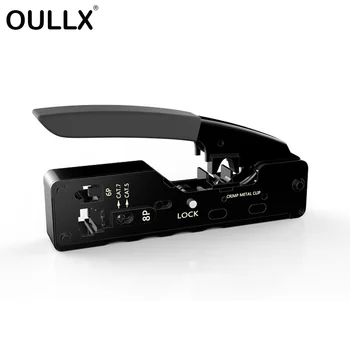 OULLX Обжимные Инструменты Cat7 Разъем RJ45 Плоскогубцы Для сетевого кабеля Зажим в виде Ласточкиного Хвоста Cat5 Cat5e Cat6 Cat6A Многофункциональный Инструмент С Хрустальной Головкой