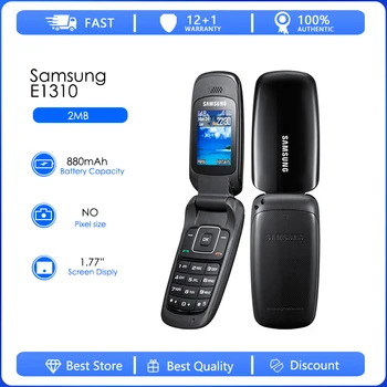 Samsung E1310 Восстановленный-Оригинальный Разблокированный Флип E1310C Samsung Guru1310 Мобильный телефон 1.77 