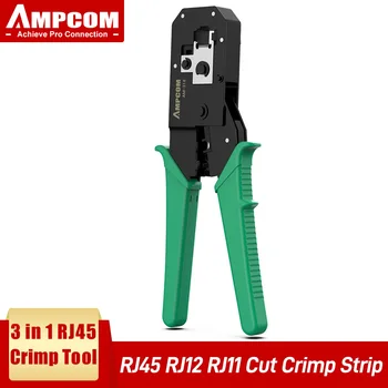 AMPCOM Pratical серии Зеленый RJ11 RJ45 Обжимной Инструмент Обжимные Плоскогубцы Сетевой кабель CrimpTool для 6P 8P RJ-11/RJ-12 RJ-45