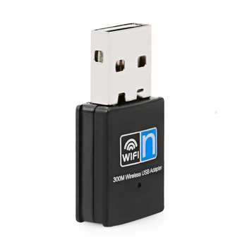 Беспроводной мини USB WiFi адаптер 802.11N 300 Мбит/с USB2.0 приемник ключ Сетевая карта для настольного ноутбука ПК