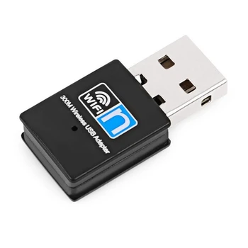 Беспроводной мини USB WiFi адаптер 802.11N 300 Мбит/с USB2.0 приемник ключ Сетевая карта для настольного ноутбука ПК Изображение 2