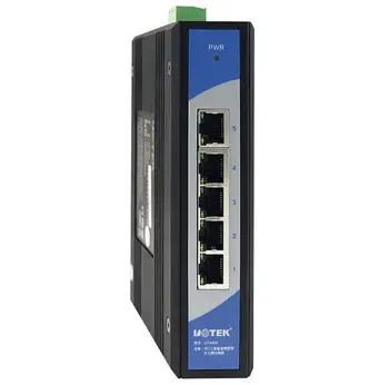 UT-6405 5-портовый промышленный неуправляемый коммутатор Ethernet 10/100 Мбит/с с автоматическим согласованием полный дуплекс полудуплексный автоматический MDI/MDI-X Изображение 2