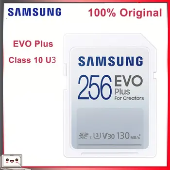 SAMSUNG NEW EVO Plus SD-карта 130 м/с, Карта памяти microSD 32 ГБ 64 ГБ 128 ГБ 256 ГБ, Видеокамера C10 UHS-I 4K и FHD SDXC SDHC