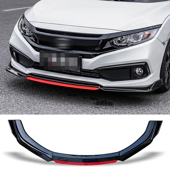 Спойлер Переднего бампера, карбоновая защитная пластина для губ, обвес, лопатка для подбородка для Honda Civic Седан 2012-2019