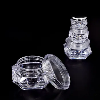 Акриловый прозрачный флакон для крема с бриллиантами 5g10g15g20g50g косметический флакон для крема для глаз прозрачный акриловый материал Бутылки для крема Изображение 2