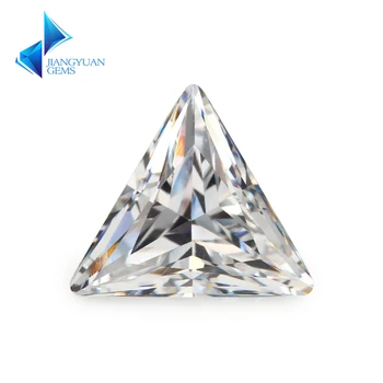 Треугольная форма 3x3 ~ 10x10 мм 5A Белый CZ Камень Циркон Синтетические драгоценные камни Кубический Цирконий Для ювелирных изделий