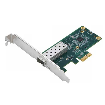 Серверная сетевая карта JABS PCI-E Гигабитная Волоконно-оптическая сетевая карта с чипом I210 Бездисковый ESXI Поддерживает Однорежимный многорежимный