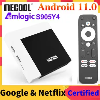 Медиаплеер Mecool KM7 Plus TV Box Android 11 Amlogic S905Y4 Netflix Сертифицированный Google ATV AV1 1080P 4K 60pfs Android 11.0