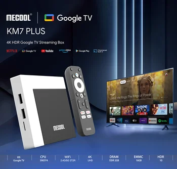 Медиаплеер Mecool KM7 Plus TV Box Android 11 Amlogic S905Y4 Netflix Сертифицированный Google ATV AV1 1080P 4K 60pfs Android 11.0 Изображение 2