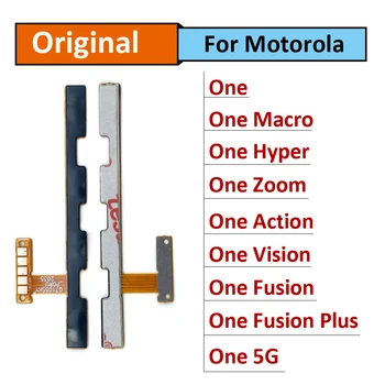 Оригинальная боковая кнопка включения выключения громкости, гибкий кабель для Motorola Moto One Fusion Plus Action Hyper Macro Vision Zoom One 5G