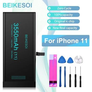 Аккумулятор BEIKESOI для iPhone 11 Аккумулятор большой емкости для мобильного телефона iPhone i11, длительное время ожидания с инструментом