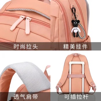 Новый школьный ранец SPIDOR для учащихся начальной школы, декомпрессионный рюкзак, простой и вместительный рюкзак для девочек Изображение 2