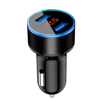 Двойное Автомобильное зарядное устройство Usb 3.1A, Автомобильный Прикуриватель, Универсальное Автомобильное USB-зарядное устройство с автомобильным дисплеем напряжения Для iphone6 7 Sumsung Xiaomi