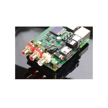 Плата Аудиодекодера Raspberry Pi DAC HIFI Expansion Moudle Поддерживает Коаксиальный оптоволоконный выход I2S для Raspberry Pi 3B 3B + 4B