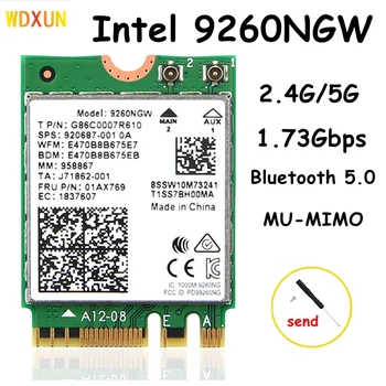 Intel 9260 wifi карта 9260ngw 9260ac ngff m.2 1,73 Гбит/с 802.11ac bluetooth 5,0 сетевой адаптер wlan двухчастотный 2,4 ГГц 5 ГГц