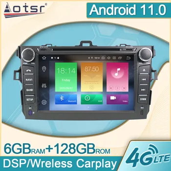 6 + 128 Г Android Мультимедийный Автомобильный Радиоплеер Для Toyota Corolla 2007 2008-2013 GPS Navi Видео Carplay DVD Головное устройство DPS Без 2Din