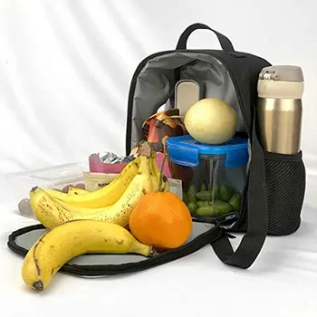 Сумка для ланча с бабочкой-орхидеей, изолированный ланч-бокс с ручкой и плечевым ремнем, сумка-холодильник, сумка-тоут, сумка для закусок для детей, пикник на открытом воздухе Изображение 2