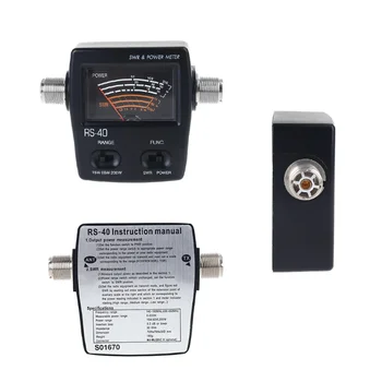 RS40 Измеритель КСВ мощности RS-Измеряемый диапазон мощности до 200 Вт Разъем 144/430 МГц Аксессуары Для портативной рации