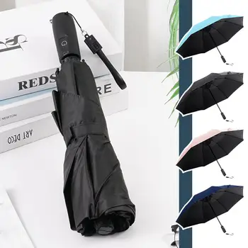 Новый Охлаждающий зонт с вентилятором, креативные Солнцезащитные обратные зонты, Складной зонт для прямой поставки F3C8 Изображение 2