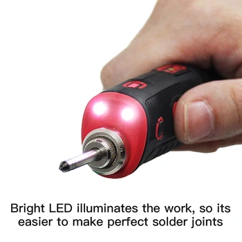 Портативный паяльник при температуре 480 ℃ Со светодиодной подсветкой Комплект для пайки литиевой батареи USB Изображение 2