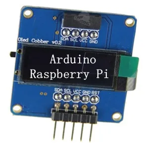 Raspberry Pi 0,91 дюймовый белый OLED-дисплей Модуль 128*32 I2C Интерфейс 3,3 В 5 В
