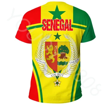 Новая толстовка Africa Zone, Одежда для мужчин и женщин, Новые повседневные Свободные футболки в уличном стиле с принтом Активного флага Сенегала, топы Изображение 2