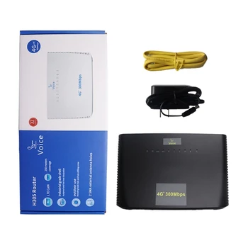 Маршрутизатор 4G LTE CAT4 с разъемом США/ЕС, 4G WiFi-маршрутизатор с разъемом для SIM-карты 4xRJ45, высокоскоростной сетевой порт 300 Мбит/с 802.11