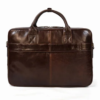 Мужской кожаный портфель AETOO, деловая сумка, кожаная сумка первого слоя через плечо, сумка для компьютера Изображение 2