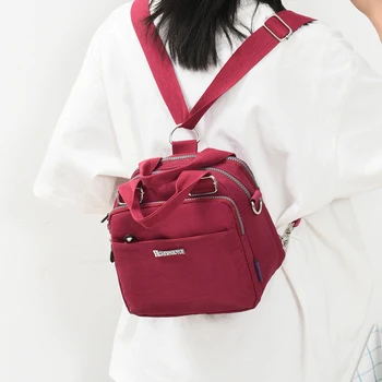 Многофункциональная женская сумка, двойная сумка через плечо, водонепроницаемые сумки для девочек, Высококачественные женские сумки через плечо, нейлоновые сумки-мессенджеры