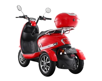 3-колесный электрический скутер 500 Вт, мобильный скутер 48 В, батарея 20ah, электрический скутер для взрослых, электрический трехколесный велосипед, мотоцикл Изображение 2
