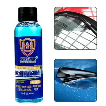 Жидкость для чистки автомобильных стекол 60 мл, высококонцентрированная эссенция для стеклоочистителя, стойкий омыватель лобового стекла, очевидный эффект обеззараживания