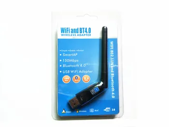 150 Мбит/с wifi Bluetooth 4.0 Беспроводной USB-адаптер Сетевая карта с антенной