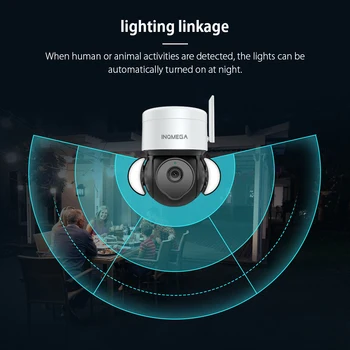 INQMEGA 8MP WIFI прожектор для двора, цветная ИК камера ночного видения, камеры видеонаблюдения, 4K Скоростная купольная IP-камера CCTV Изображение 2