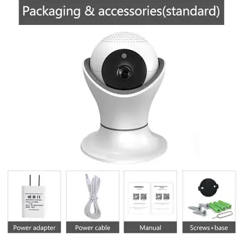 Купольная Охранная Камера 1080P FHD Ночного Видения с Охватом 360 Градусов Обнаружение движения Человека Видеонаблюдение