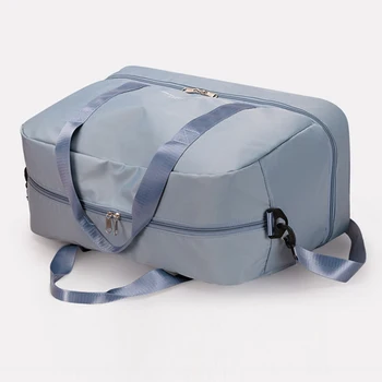 Модные сумки через плечо с сухим и влажным разделением, спортивная сумка Большой емкости, Повседневная нейлоновая сумка для багажа, водонепроницаемая сумка-тоут Изображение 2