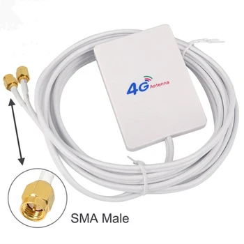 4G Антенна маршрутизатора SMA Штекерная Панель SMA Разъем 3G 4G Для IOT Маршрутизатора Anetnna с Модемным кабелем 2 м 3G 4G Антенна маршрутизатора LTE Изображение 2