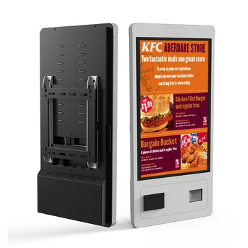 Сенсорный экран 21,5 23,8 дюймов Пустое меню ресторана Киоск самообслуживания отеля с устройством чтения карт QR сканер Изображение 2