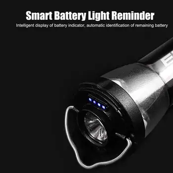 Перезаряжаемый USB-фонарик Яркий светодиодный фонарик с высоким Люменом, мощная вспышка для наружной домашней безопасности Автомобиля Изображение 2
