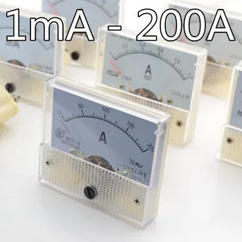 Измеритель тока от 50uA до 200A Аналоговый Амперметр 85C1 Амперметр тока 65x56 мм
