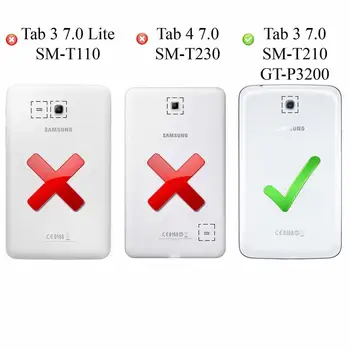 Вращающийся на 360 Градусов Чехол из Искусственной кожи для Samsung Galaxy Tab 3 7.0 Cover Tab 3 7.0'SM-T210 T210 T211 P3200 с Откидной крышкой Funda Capa Изображение 2