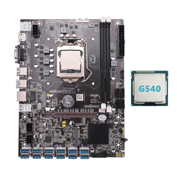 Материнская плата для майнинга ETH B75 12 PCIE к USB с процессором G540 Поддержка LGA1155 MSATA 2XDDR3 Материнская плата B75 USB BTC Miner Изображение 2