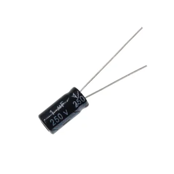 100шт 1 мкФ 250 В 1MFD 250 Вт В 5 * 11 мм Алюминиевый электролитический конденсатор радиальный Изображение 2