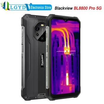 Blackview BL8800 Pro 5G Прочный телефон 8 ГБ + 128 ГБ ПЗУ 6,58 Android 11 MTK Dimensity 700 Восьмиядерный 2,2 ГГц NFC Тепловизионная камера