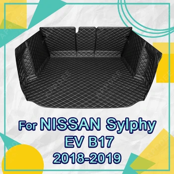 Автоматический коврик с полным покрытием багажника для Nissan Sylphy EV 2018 2019, автомобильный чехол для багажника, накладка для грузового лайнера, аксессуары для защиты интерьера