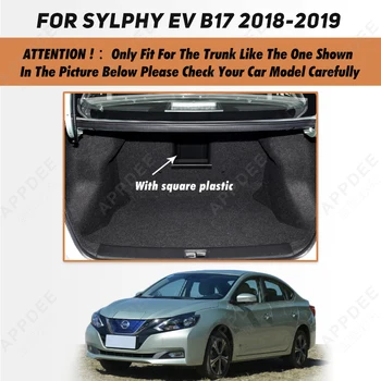 Автоматический коврик с полным покрытием багажника для Nissan Sylphy EV 2018 2019, автомобильный чехол для багажника, накладка для грузового лайнера, аксессуары для защиты интерьера Изображение 2