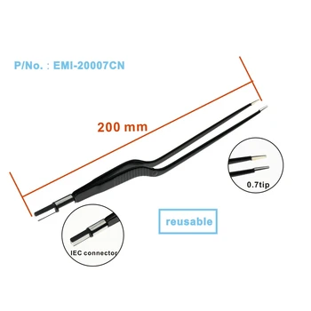 EMI-20007CN Многоразовый Биполярный Пинцет, IEC, электрохирургический, Пинцет для электрокоагуляции, Хирургический Инструмент для Подключения электродов Изображение 2