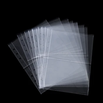 10 шт. Стандартный пластиковый прозрачный фотоальбом, прозрачный переплет формата А5, сменные рукава