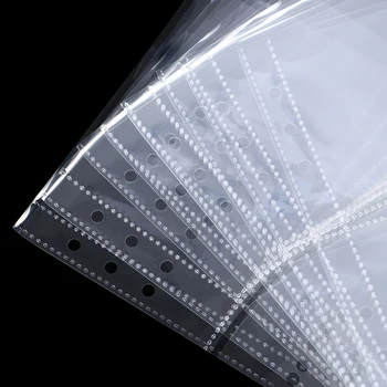 10 шт. Стандартный пластиковый прозрачный фотоальбом, прозрачный переплет формата А5, сменные рукава Изображение 2